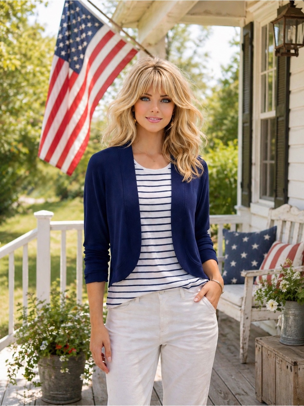 Jessica H Chic Navy Shurg – Perfect for Layering & Nautical day ⛵️